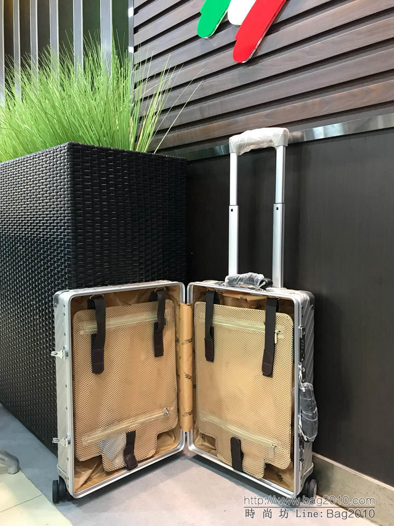 RIMOWA日默瓦 斜條紋鋁鎂合金 復古款鋁合金限量版 拉箱/拉杆箱  xbt1149